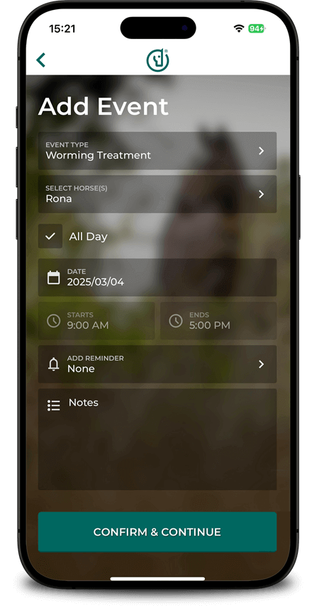 Set SMS and in-app event reminders